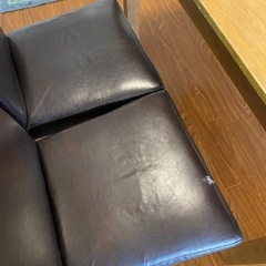ウッドテーブル+椅子2脚（ダイニングセット）の画像