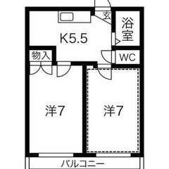 《東府中駅7分＊2DK＊バストイレ別＊最上階》初期費用分割OK🔔最安0円後払いで引越可能🔔来店不要！個人事業主・夜職で審査不安な方も相談OK🔔LINEでスピード契約🔔水商売・保証人無・カード払いもOK※生活保護不可※ - 府中市