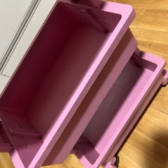 ピンク　3段テーブルワゴンの画像