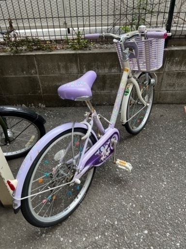 引取り限定】ブリヂストン 子供用自転車 20型 女児用 ラベンダー