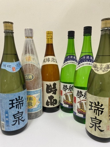 【未開封】豪華泡盛6本セット/瑞泉30度・43度　時雨43度　夢航海30度　全て1800ml♯32534