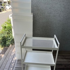 無印良品　ポリプロピレンケース　IKEA ワゴンの画像