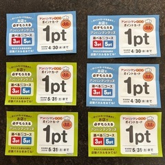 アンパンマンクラブ  ポイントカード　ガスト　スカイラーク　6枚
