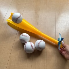 野球ボール付きバット型スプーンとボールセット