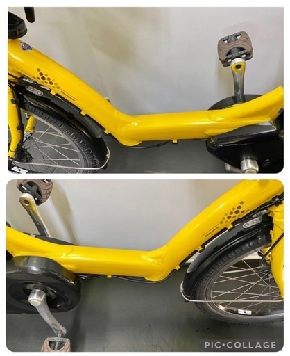 1年保証 送料無料 ブリヂストン 20インチ 子供乗せ 黄色 電動アシスト