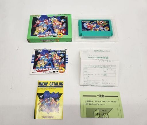 FC ファミコンソフト ロックマン5 ブルースの罠!? 箱 説明書付き 動作OK ファミリーコンピューター カプコン CAPCOM 札 カプコン ロックマン5 ブルースの罠 ファミコン用ソフト｜トレファクONLINE
