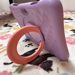 美品 キッズタブレットケース紫と青の画像