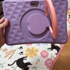 美品 キッズタブレットケース紫と青の画像