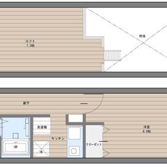 🉐敷０・礼０🉐即案内可🏠ロフト付き✨１K１０万円台のお部屋💖墨田区📍都営浅草線「本所吾妻橋」徒歩６分🚆 - 墨田区