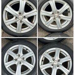 185/65R15 ヨコハマ ブルーアース 2023年製 アルミ 15×6J P.C.D 100×4H インセット 53 4本セットの画像