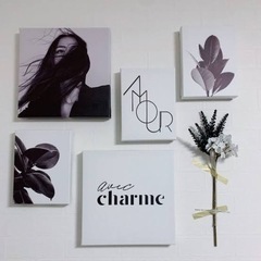 決まりました　
Francfranc モノクロアートボード