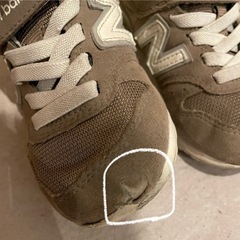17cm 子供靴 ニューバランス ブラウンの画像