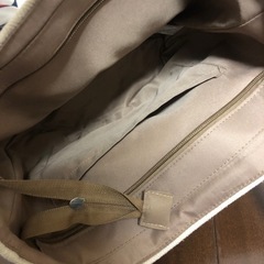 スカーフ付麦わら帆布バッグの画像