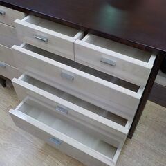 旭川家具 Create Furniture クリエイトファニチャー YOPPEN ヨッペン チェスト 幅120㎝ 引出10杯 ベージュ×ダークブラウン　西岡店の画像