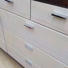 旭川家具 Create Furniture クリエイトファニチャー YOPPEN ヨッペン チェスト 幅120㎝ 引出10杯 ベージュ×ダークブラウン　西岡店の画像