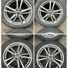 215/60R17 LauFenn G FIT EQ 2018年製 アルミ 17×7J P.C.D 114.3×5H 4本セットの画像