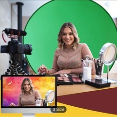 グリーンバック背景布 クロマキー 配信 ZOOM
の画像