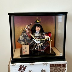 【五月人形】人形の秀月・武者人形・節句祝い・秀月雲海・ガラスケース&専用箱付き・10号サイズの画像