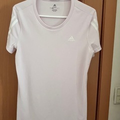 adidas ピンク　ランニングシャツ　Sの画像