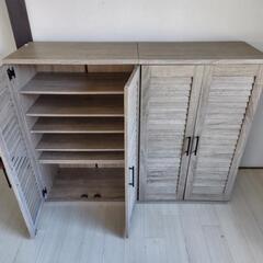 値下げ⬇【追記あり】新品未使用 下駄箱の画像