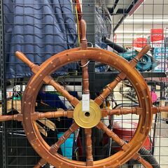 中古　レトロ　操舵輪　壁掛け　ディスプレイ　オブジェ