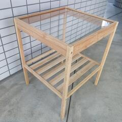 【美品】IKEA ベッドサイドテーブル NESNA（竹素材）の画像