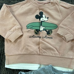 フタフタ　80サイズ　レトロミッキーの画像