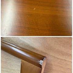 NO.2360 ニトリ 折りたたみローテーブル クラック 9045 DBR 座卓 家具 中古の画像