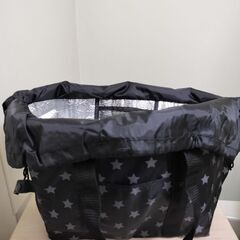 エコバック　黒　星模様