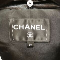 シャネル　CHANEL　コート　P74341　ブラック　黒の画像