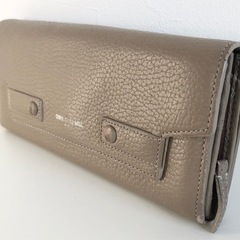 【中古品】コムサ 長財布 ボンシック レディース 74685 COMME CA DU MODE 牛革 本革 レザー グレージュの画像