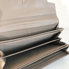 【中古品】コムサ 長財布 ボンシック レディース 74685 COMME CA DU MODE 牛革 本革 レザー グレージュの画像