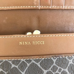 【中古品】アンティーク がま口 NINA RICCI ニナリッチ 財布 二つ折り レディース ブラウンの画像