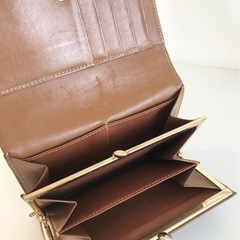 【中古品】アンティーク がま口 NINA RICCI ニナリッチ 財布 二つ折り レディース ブラウンの画像