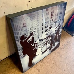 【武蔵小山店】 BoConcept Gallery Glas Art " New York 2 " アートパネル インテリア モノクロ 音楽 バンド アート 壁掛け ガラス パネル ボーコンセプトの画像