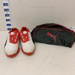0421-177 PUMAゴルフシューズ28cm収納ケース付　※...