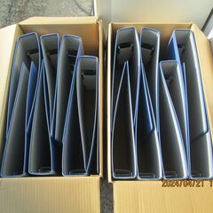 ★☆ アスクル パイプ式ファイル 両開き ベーシックカラースーパー（2穴）A3ヨコ とじ厚60mm背幅76mm ブルー ☆★の画像