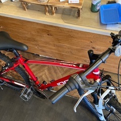 【SALE！4月中防犯登録無料！前後タイヤ・チューブ新品！】フロントサスペンション付き　3×7速　26インチMTB レッド SALE！4月中防犯登録無料！前後タイヤ・チューブ新品！】フロント