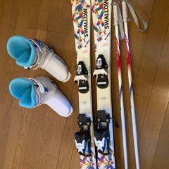 スキー板、スキーブーツ21センチ、ストックこども 子ども