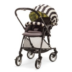 ベビーカーＡ型　ピジョンランフィー　モノクロストライプの画像