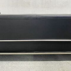 LC2 ダブルソファ ル・コルビュジエ ブラック 黒 幅約180 デザイナーズ リビング 応接 リプロ 中古家具 店頭引取歓迎 R9444の画像