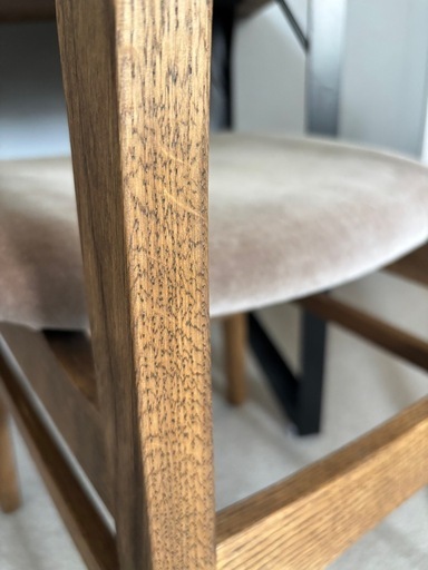 うんこちゃん家具】アンチーク風 天然木製 ベージュ ファブリック