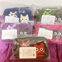新品・未使用 / ネコ好きサンにおすすめ 軽量・大容量ネコポーチ