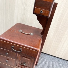 やぐら付き裁縫箱 木製　やぐら針箱の画像