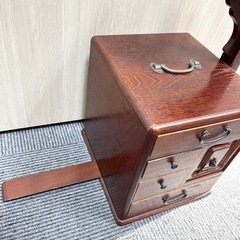 やぐら付き裁縫箱 木製　やぐら針箱の画像