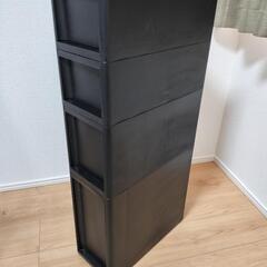 すき間収納　引出し　黒　18cm