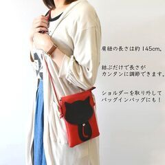 新品・未使用 / ネコ好きサン必見！ネコと一緒にお出かけ♡アンティーク調ミニショルダーバッグの画像