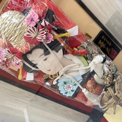 正月飾り　羽子板飾り　桃の節句の画像