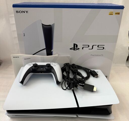 PS5本体　Slim　CFI-2000A　ホワイト　幅(W)430mm × 奥行(D)160mm ×  高さ(H)350mm
