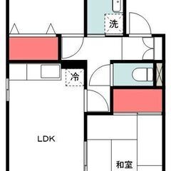 敷地内駐車場有！2LDK！敷金・礼金0円・仲介手数料ありません！...